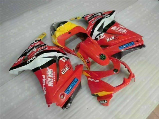 Rouge Jaune 08-12 EX250 Carénage Moto Rouge Jaune 08-12 EX250 Carénage Moto