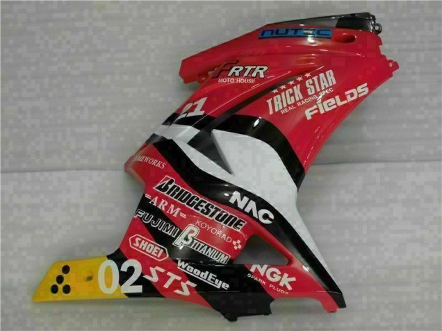 Rouge Jaune 08-12 EX250 Carénage Moto Rouge Jaune 08-12 EX250 Carénage Moto