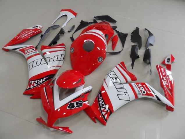 Rouge Liverpool 45 12-16 CBR1000RR Carénage Moto Rouge Liverpool 45 12-16 CBR1000RR Carénage Moto