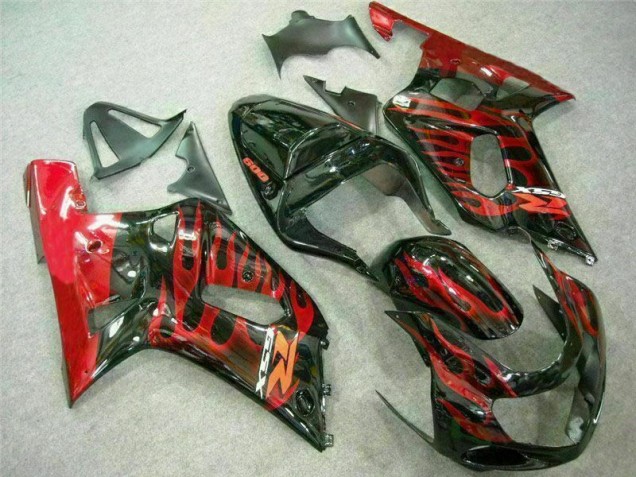 Rouge Noir 01-03 GSXR 600/750 Carénage Moto