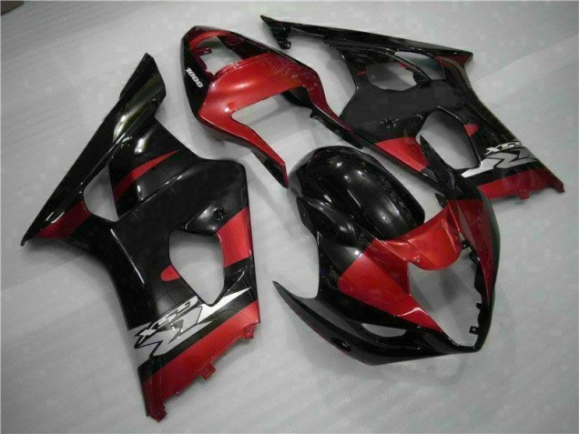 Rouge Noir 03-04 GSXR 1000 Carénage Moto Rouge Noir 03-04 GSXR 1000 Carénage Moto
