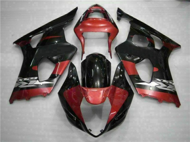 Rouge Noir 03-04 GSXR 1000 Carénage Moto Rouge Noir 03-04 GSXR 1000 Carénage Moto