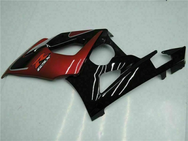 Rouge Noir 05-06 GSXR 1000 Kit Carénages Motos & Plastique
