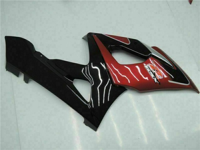 Rouge Noir 05-06 GSXR 1000 Kit Carénages Motos & Plastique