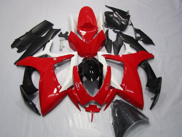 Rouge Noir 06-07 GSXR 600 Carénage Moto Rouge Noir 06-07 GSXR 600 Carénage Moto