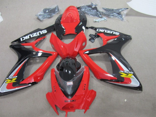 Rouge Noir 06-07 GSXR 600 Carénages Moto