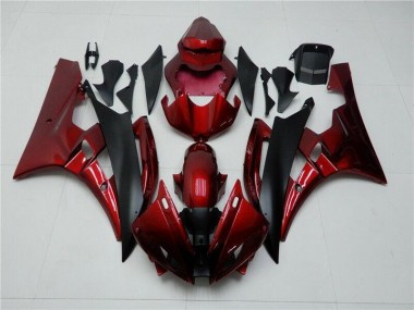 Rouge Noir 06-07 YZF R6 Carénages Moto