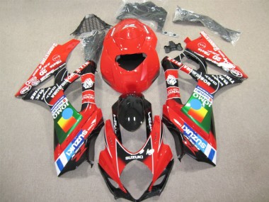Rouge Noir 07-08 GSXR 1000 Carénage Moto