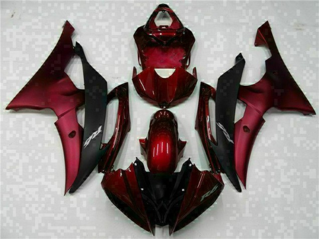 Rouge Noir 08-16 YZF R6 Carrosserie Moto Rouge Noir 08-16 YZF R6 Carrosserie Moto