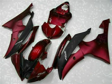 Rouge Noir 08-16 YZF R6 Carrosserie Moto