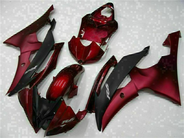 Rouge Noir 08-16 YZF R6 Carrosserie Moto Rouge Noir 08-16 YZF R6 Carrosserie Moto