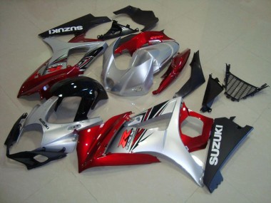 Rouge Noir Argent 07-08 GSXR 1000 Carénage Moto