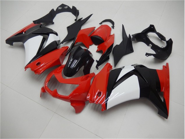 Rouge Noir Blanc 08-12 EX250 Carénage Moto Rouge Noir Blanc 08-12 EX250 Carénage Moto