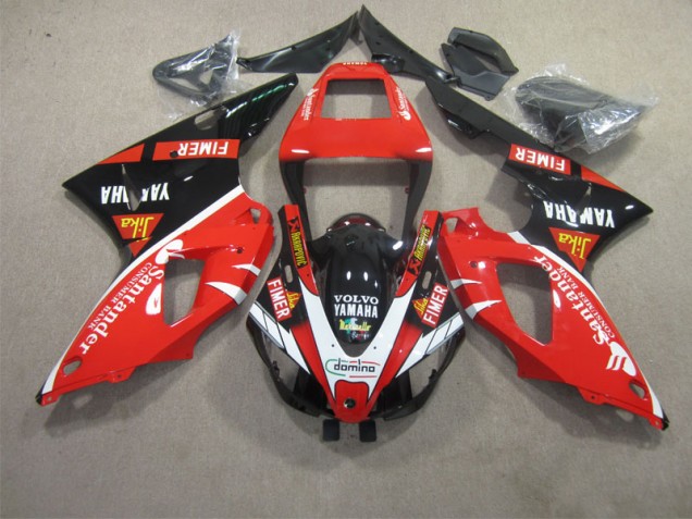 Rouge Noir Blanc Santander 09-11 YZF R1 Carénage Moto Rouge Noir Blanc Santander 09-11 YZF R1 Carénage Moto
