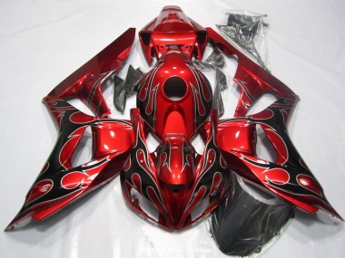 Rouge Noir Flamme 06-07 CBR1000RR Carénages Moto