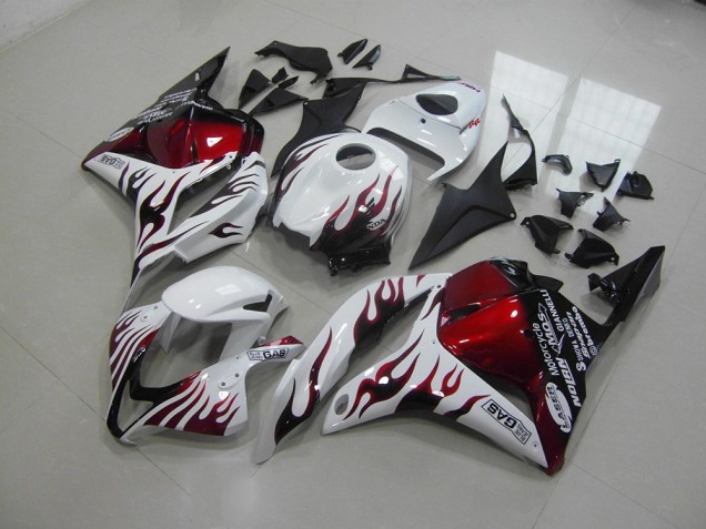 Rouge Noir Flamme 09-12 CBR600RR Carénage Moto Rouge Noir Flamme 09-12 CBR600RR Carénage Moto