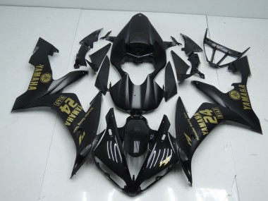 Rouge Noir Mat Or 04-06 YZF R1 Carénage Moto