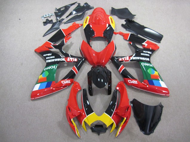 Rouge Noir Vert 06-07 GSXR 750 Carénage Moto Rouge Noir Vert 06-07 GSXR 750 Carénage Moto