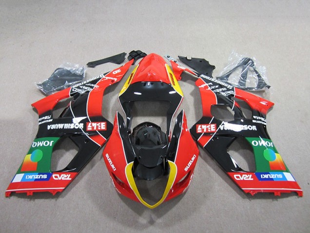 Rouge Vert Noir 03-04 GSXR 1000 Carénage Moto Rouge Vert Noir 03-04 GSXR 1000 Carénage Moto