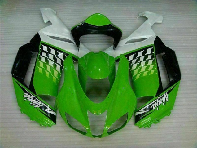 Vert Blanc Ninja 07-08 ZX6R Carénage Moto Vert Blanc Ninja 07-08 ZX6R Carénage Moto