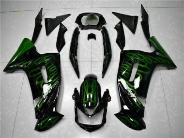Vert Flamme 06-08 EX650 Carénage Moto