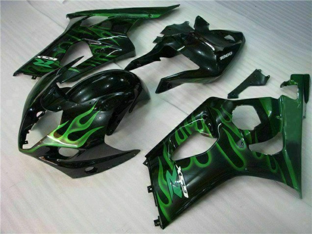 Vert Noir 03-04 GSXR 1000 Carénage Moto Vert Noir 03-04 GSXR 1000 Carénage Moto