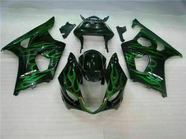 Vert Noir 03-04 GSXR 1000 Carénage Moto Vert Noir 03-04 GSXR 1000 Carénage Moto