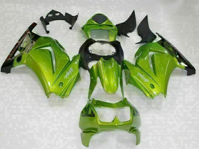 Vert Noir 08-12 EX250 Carénage Moto Vert Noir 08-12 EX250 Carénage Moto