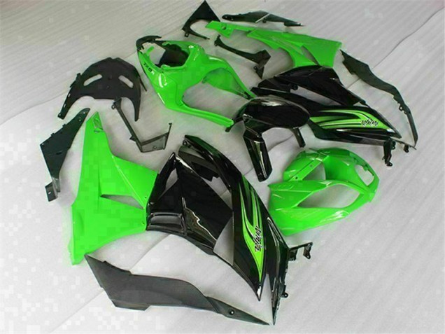 Vert Noir 09-12 ZX6R Carénage Moto Vert Noir 09-12 ZX6R Carénage Moto