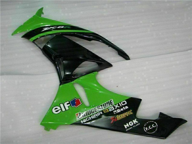 Vert Noir 09-12 ZX6R Carénages Moto Vert Noir 09-12 ZX6R Carénages Moto