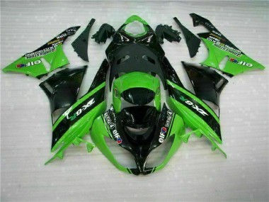 Vert Noir 09-12 ZX6R Carénages Moto