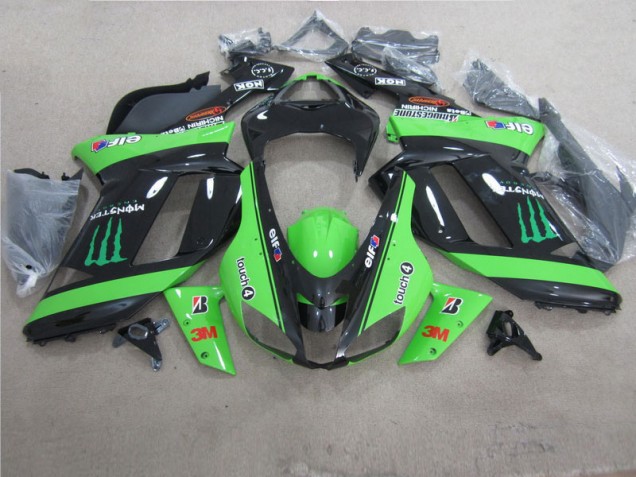 Vert Noir 3M Monster 07-08 ZX6R Carénage Moto Vert Noir 3M Monster 07-08 ZX6R Carénage Moto