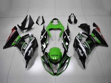 Vert Noir Blanc 13-18 ZX6R Carénage Moto