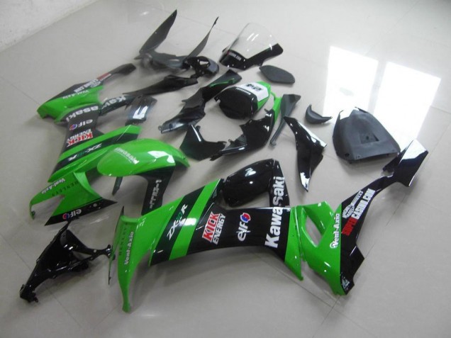 Vert Noir Kick 08-10 ZX10R Carénage Moto Vert Noir Kick 08-10 ZX10R Carénage Moto