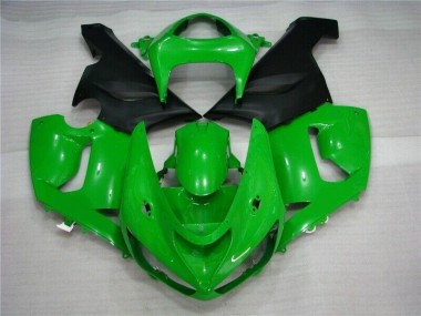 Vert Noir Mat 05-06 ZX6R Carénage Moto