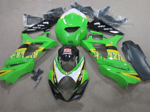 Vert Rizla Q8 Oils 07-08 GSXR 1000 Carénage Moto Vert Rizla Q8 Oils 07-08 GSXR 1000 Carénage Moto