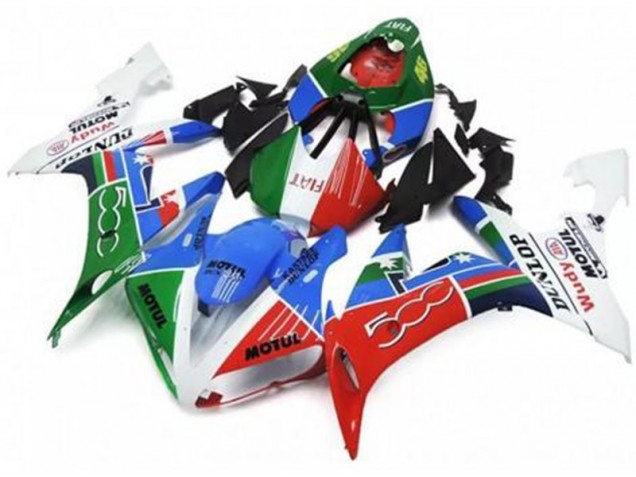 Vert Rouge Bleu Blanc 04-06 YZF R1 Carénage Moto