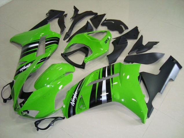 Vert et Argent Bande 07-08 ZX6R Carénage Moto Vert et Argent Bande 07-08 ZX6R Carénage Moto