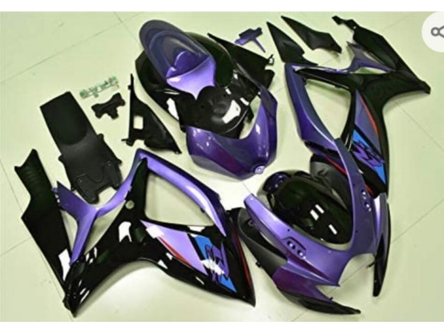 Violet Noir 06-07 GSXR 600/750 Carénage Moto Violet Noir 06-07 GSXR 600/750 Carénage Moto